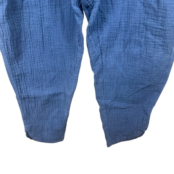 Pact Organic Cotton Double Gauze Pull-On Tapered Pant Coastal Blue Size S - Picture 7 of 9